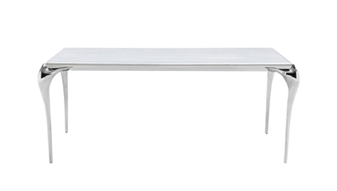 Modrest Vince Modern Faux Marble & Stainless Steel Dining Table Model VGZAT107-DT-1