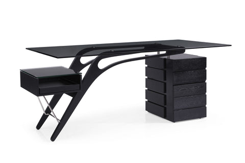 Modrest Suffolk Contemporary Black Ash Desk Model VGVCBT001-BLK