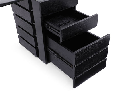 Modrest Suffolk Contemporary Black Ash Desk Model VGVCBT001-BLK