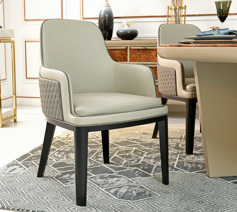 Modrest Maxwell Glam Beige and Grey Dining Chair By VIG Furniture