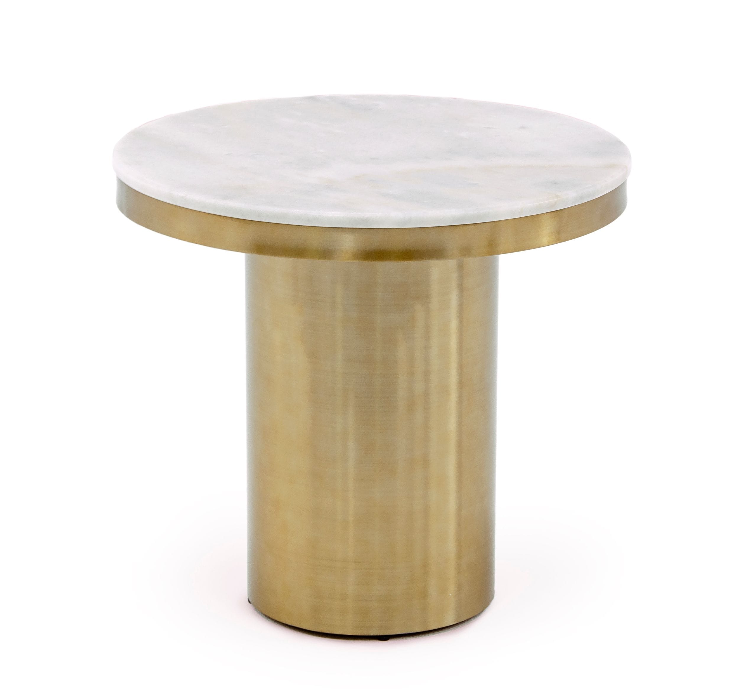 Modrest Rocky Glam White & Gold End Table Model VGGMM-ET-1360A