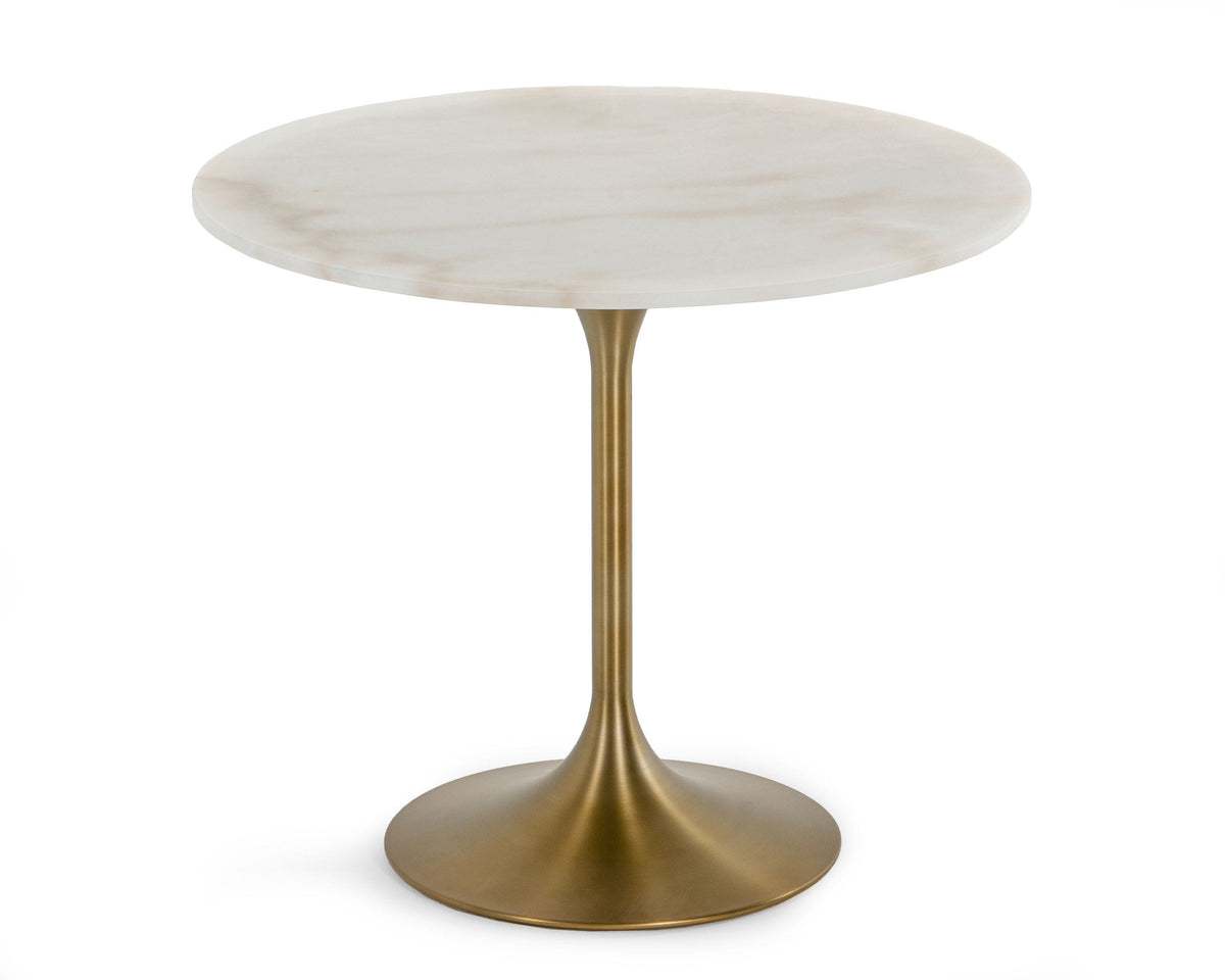 Modrest Collins Glam White Marble & Gold Dining Table Model VGGMM-DT-1089
