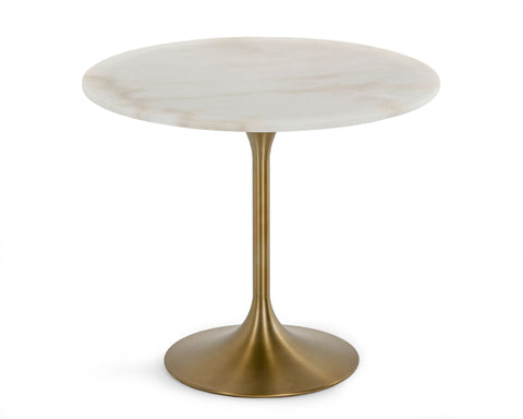 Modrest Collins Glam White Marble & Gold Dining Table Model VGGMM-DT-1089