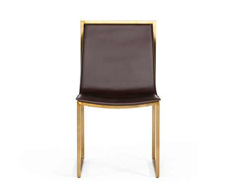 Modrest Dalton Modern Brown Leatherette Dining Chair ( (Set of 2) ) By VIG Furniture