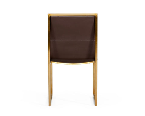 Modrest Dalton Modern Brown Leatherette Dining Chair ( (Set of 2) ) By VIG Furniture