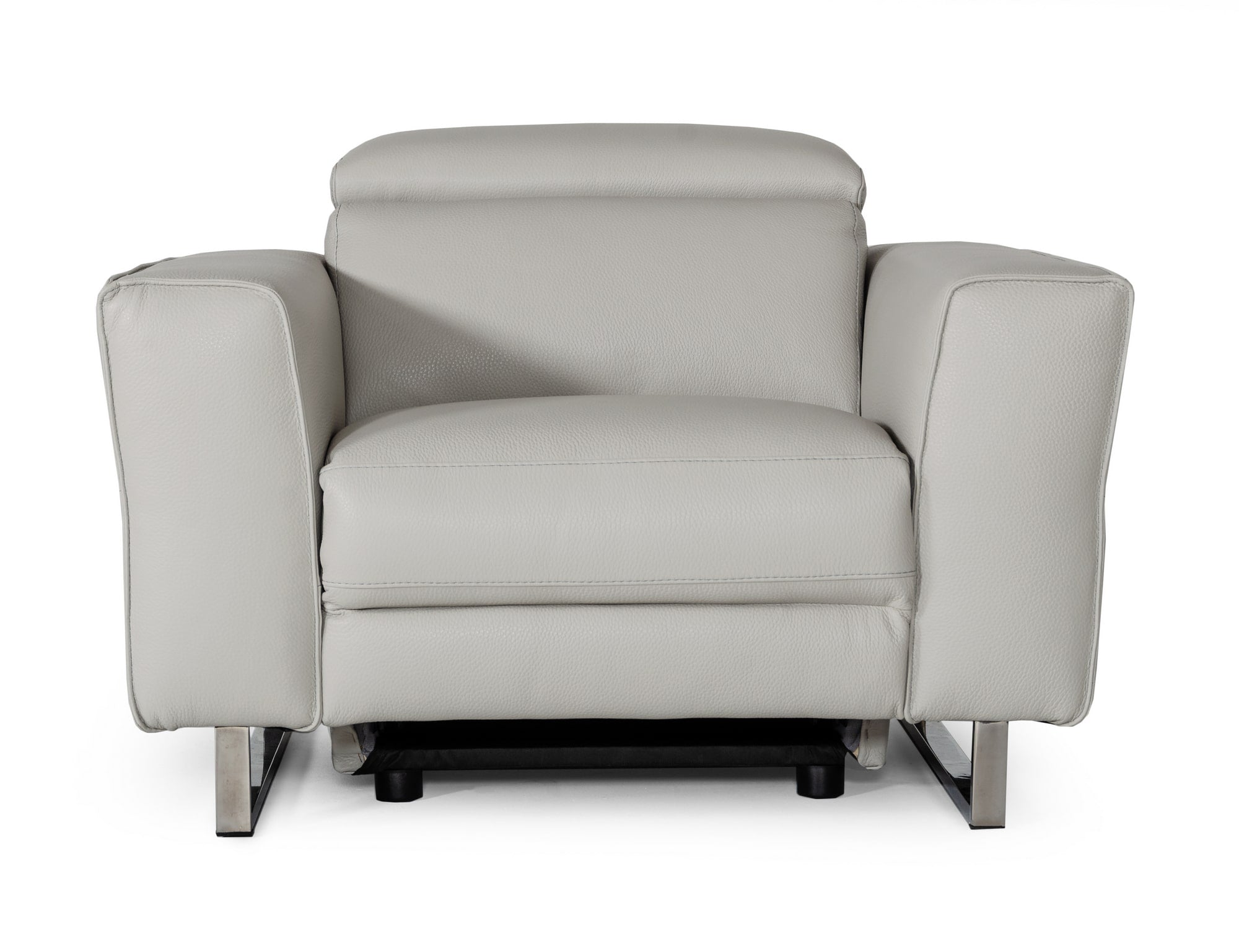 Accenti Italia Lucca Italian Modern Grey Armchair With Electric Recliner Model VGDDLUCCA-GREY-CH