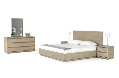 Modrest Samson Contemporary Grey And Silver Bed Model VGLBHAMI-KB207-01