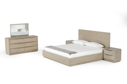 Modrest Samson Contemporary Grey And Silver Bed Model VGLBHAMI-KB207-01