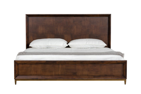 Modrest Shane Modern Acacia & Brass Bed Model VGNXSHANE-BED