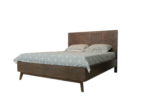 Modrest Daisy Mid Century Dark Acacia Bed Model VGWDKYOTO-BED