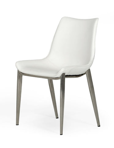 Modrest Frasier Modern White Eco Leather Dining Chair (Set of 2) By VIG Furniture