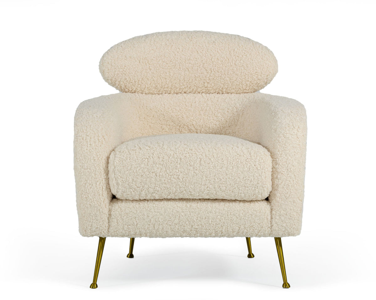 Modrest Altura Modern Faux Fur Lounge Chair Model VGODDY-9176-LC
