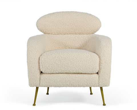 Modrest Altura Modern Faux Fur Lounge Chair Model VGODDY-9176-LC