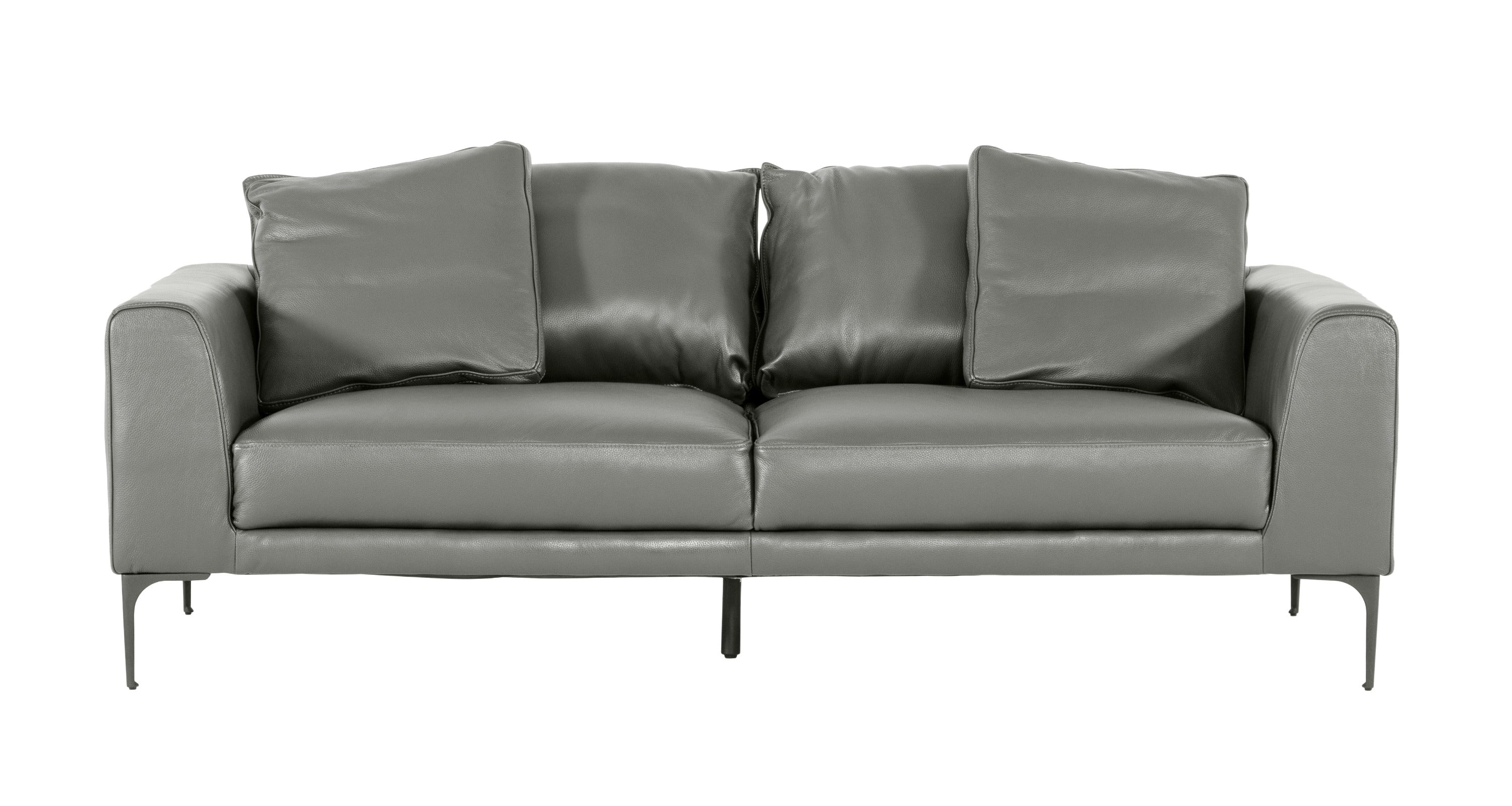 Divani Casa Jacoba Modern Dark Grey Leather Sofa Model VGKKKF2620-DKGRY-S-3