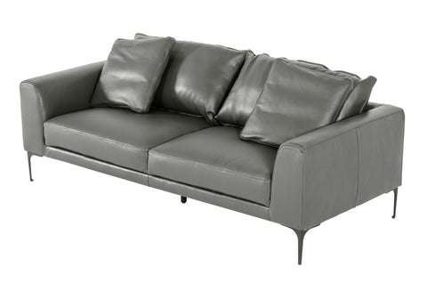 Divani Casa Jacoba Modern Dark Grey Leather Sofa Model VGKKKF2620-DKGRY-S-3
