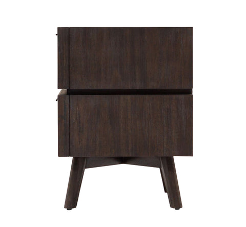 Modrest Roger Mid Century Acacia Nightstand Model VGWDSTHLUSNS2D-BRN-NS