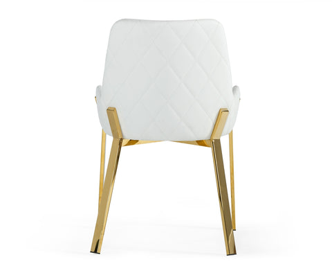 Modrest Ganon Modern White & Gold Dining Chair By VIG Furniture