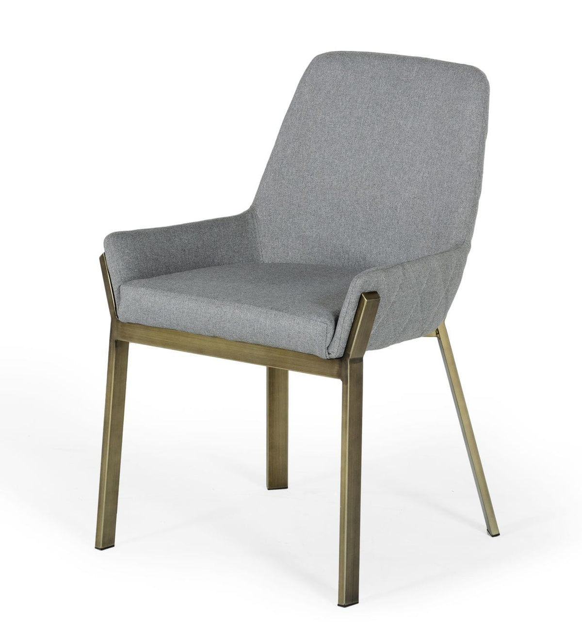 Modrest Ganon Modern Grey & Antique Brass Dining Chair By VIG Furniture