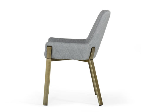 Modrest Ganon Modern Grey & Antique Brass Dining Chair By VIG Furniture