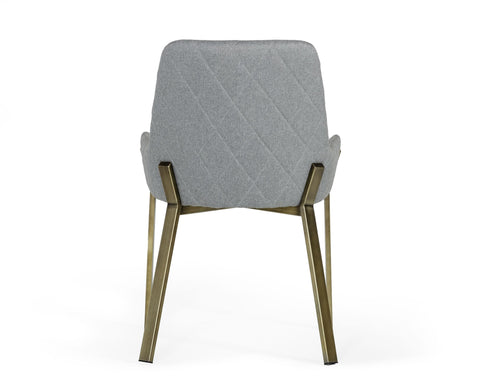 Modrest Ganon Modern Grey & Antique Brass Dining Chair By VIG Furniture