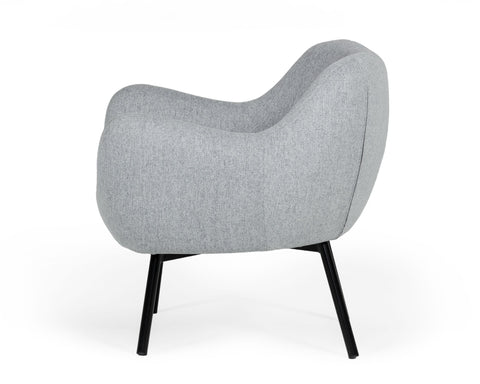 Modrest Peyton Modern Grey Fabric Accent Chair Model VGSWSAC336-GRY-CHAIR