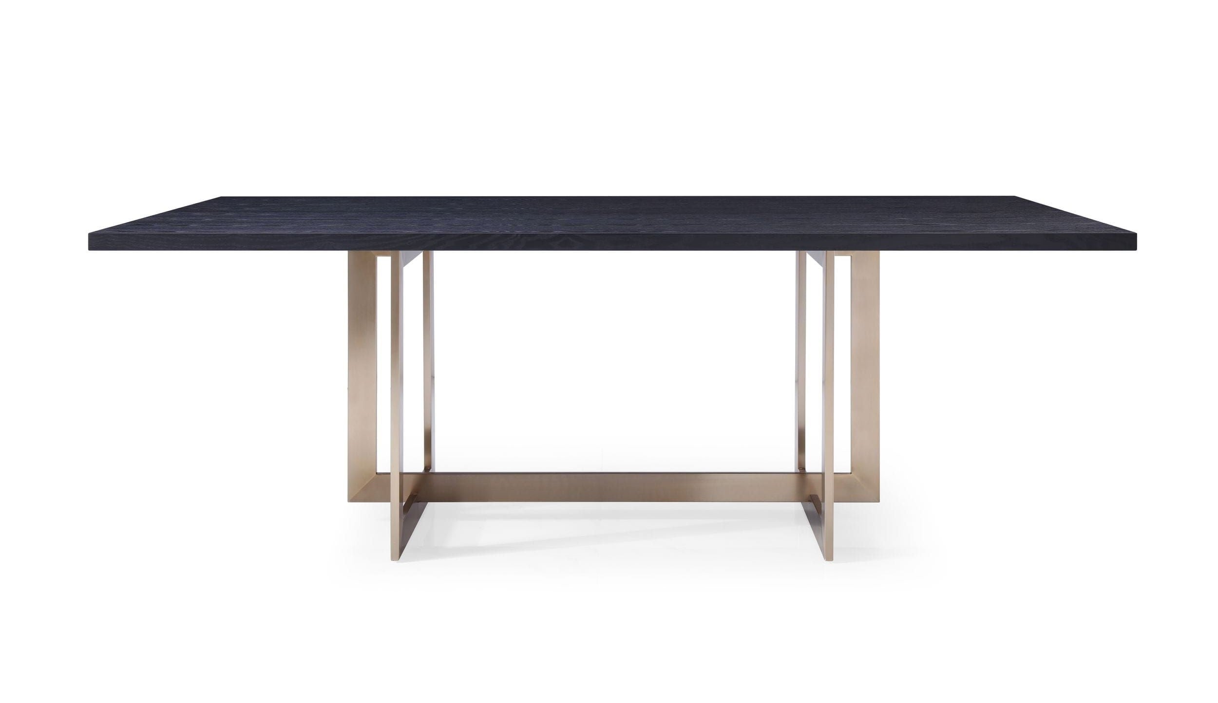 Modrest Pike Modern Black Ash & Brass Dining Table Model VGVCT8961W-BLK-DT