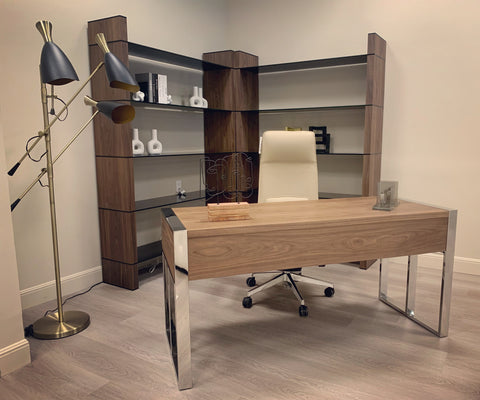 Modrest Nadella Modern Beige High Back Executive Office Chair Model VGFU-FK003-A-BG-OFF-CH