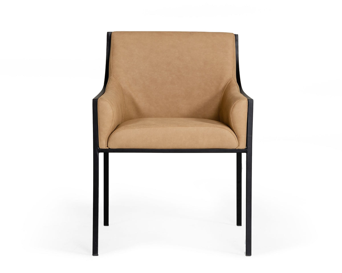 Modrest Raul Modern Suede Tan Dining Chair Model VGEUMC-9696CH-A-TAN