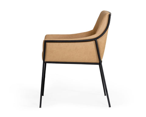 Modrest Raul Modern Suede Tan Dining Chair By VIG Furniture