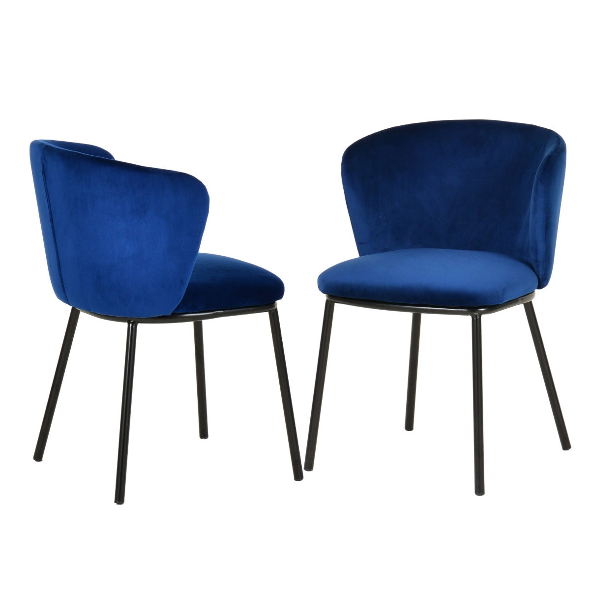 Modrest Bessie Modern Blue Velvet Dining Chair (Set of 2) By VIG Furniture