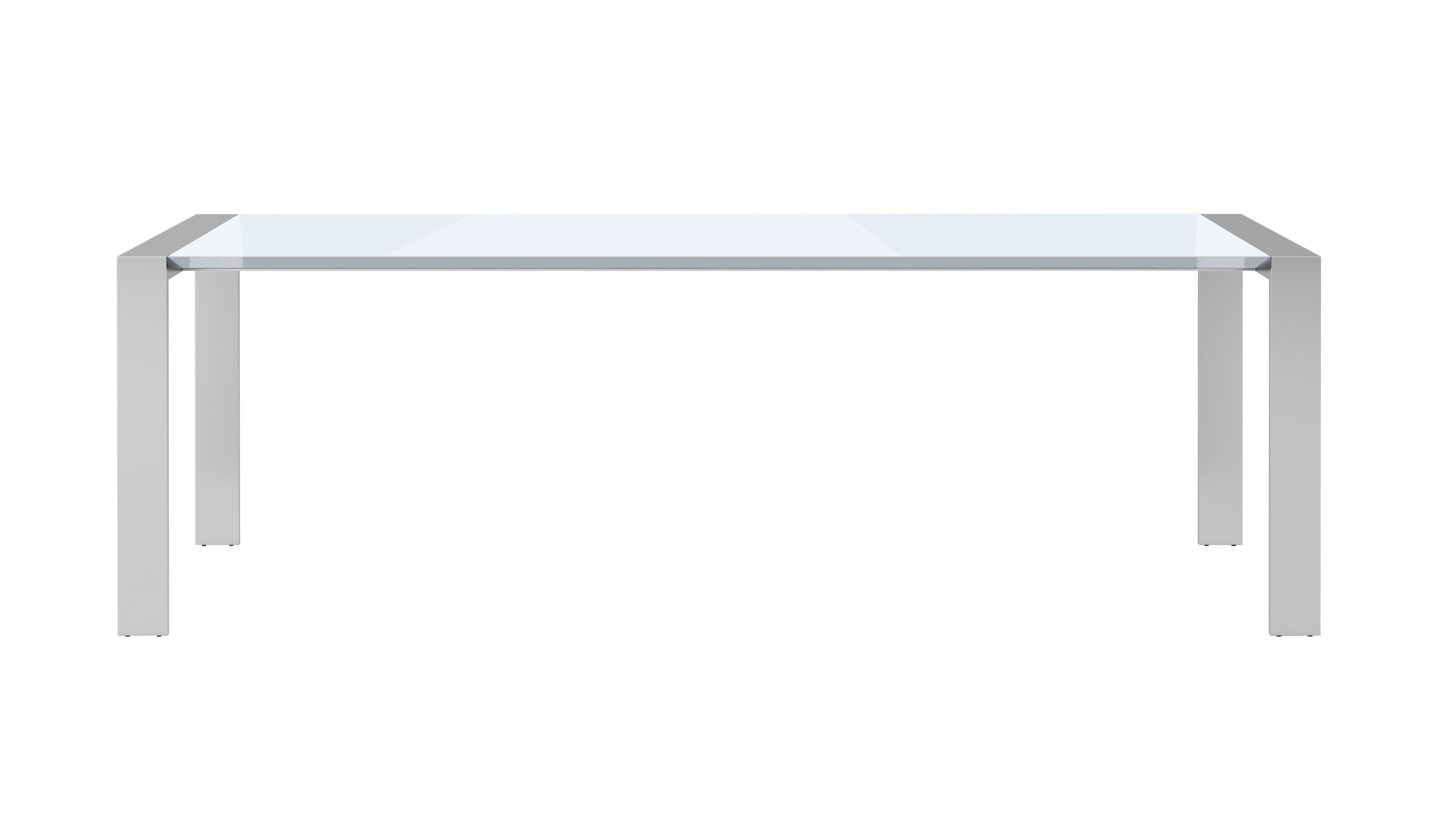 Modrest Fauna Modern White High Gloss & Stainless Steel Chrome Dining Table Model VGBBBN-2T-WHT-DT