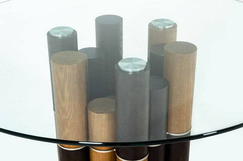 Modrest Greta Modern Glass & Walnut Dining Table Model VGCSRT-19070-WAL-DT