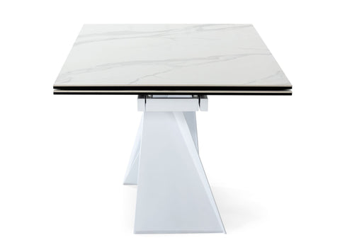 Modrest Fritz Modern White Extendable Ceramic Dining Table Model VGNSGD8767-WHT
