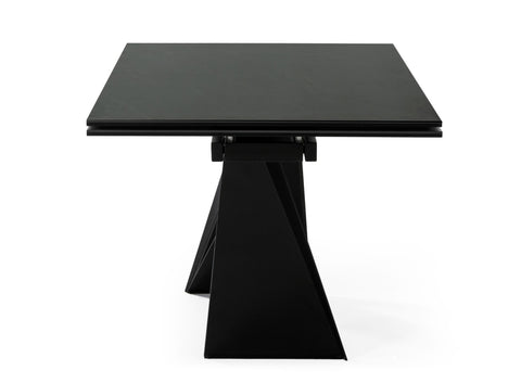 Modrest Fritz Modern Black Extendable Ceramic Dining Table Model VGNSGD8767-BLK-DT