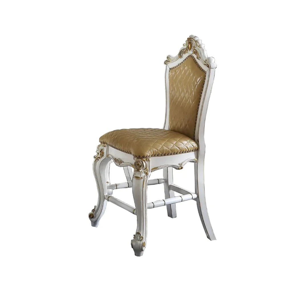 Picardy Antique Pearl & Butterscotch PU Counter Height Chair Model 78212 By ACME Furniture