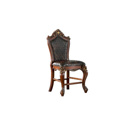 Picardy Cherry Oak & PU Counter Height Chair Model 78222 By ACME Furniture