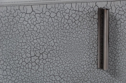 Modrest Buckley Modern Grey & Black Stainless Steel Bed With Nightstands Model VGVC2003-BED