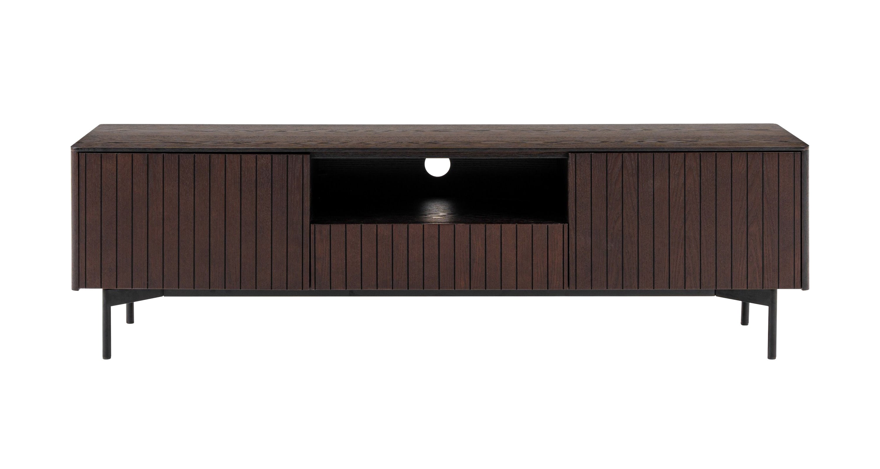 Modrest Calhoun Modern Smoked Ash Tv Stand Model VGDWJ9737-BRN-TV