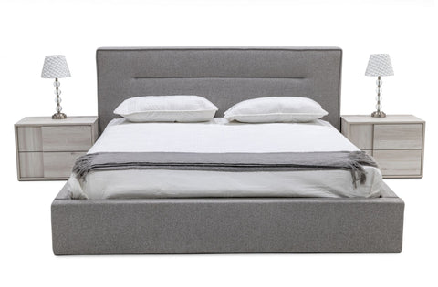 Nova Domus Juliana Italian Modern Grey Upholstered Bed Model VGACJULIANA-GRY-BED