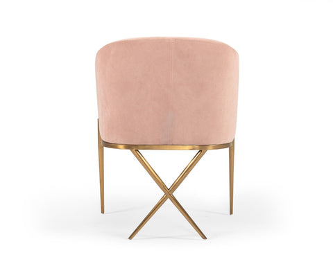 Modrest Mancos Modern Pink Velvet Accent Chair Model VGMFOC-296-PK-CH