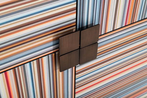 Modrest Macoy Modern Multicolor And Black Ash Wine Cabinet Model VGVCGR2008-WINE