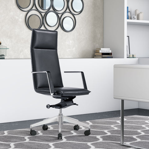 Modrest Gorsky Modern Black High Back Executive Office Chair Model VGFUA1819-BLK-OC