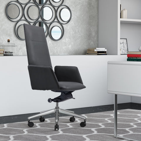Modrest Tricia Modern Black High Back Executive Office Chair Model VGFUA1911-BLK-OC