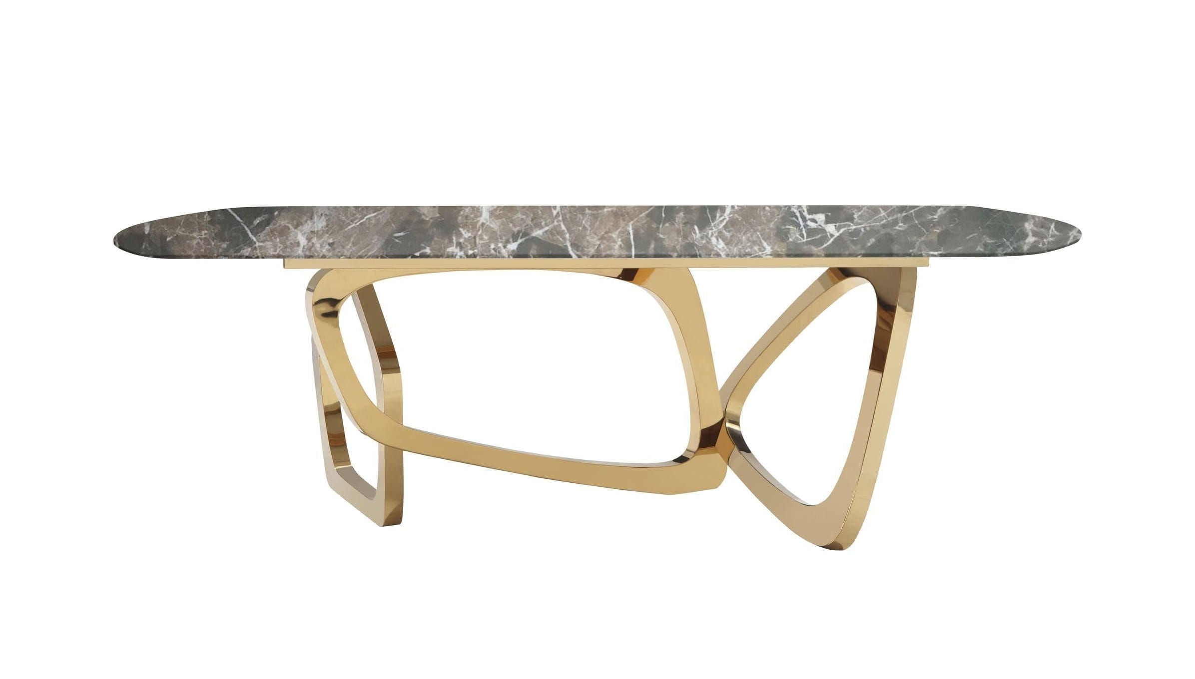 Modrest Colton Modern Brown & Gold Dining Table Model VGZAT112-BRN-DT
