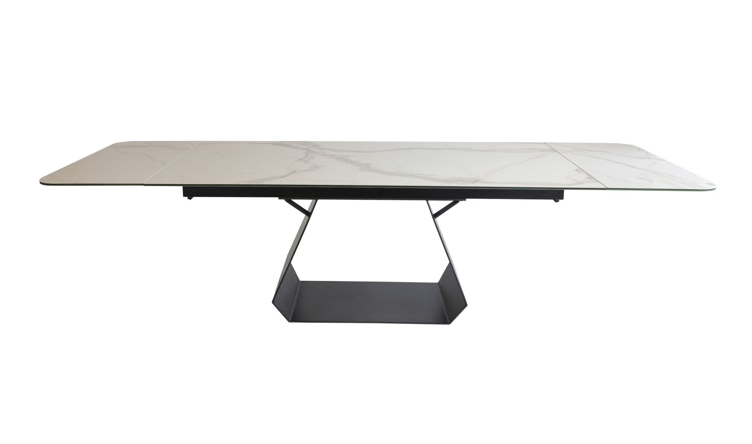 Modrest Howell Modern White Ceramic Extendable Dining Table Model VGYFDT8895-WHT-DT