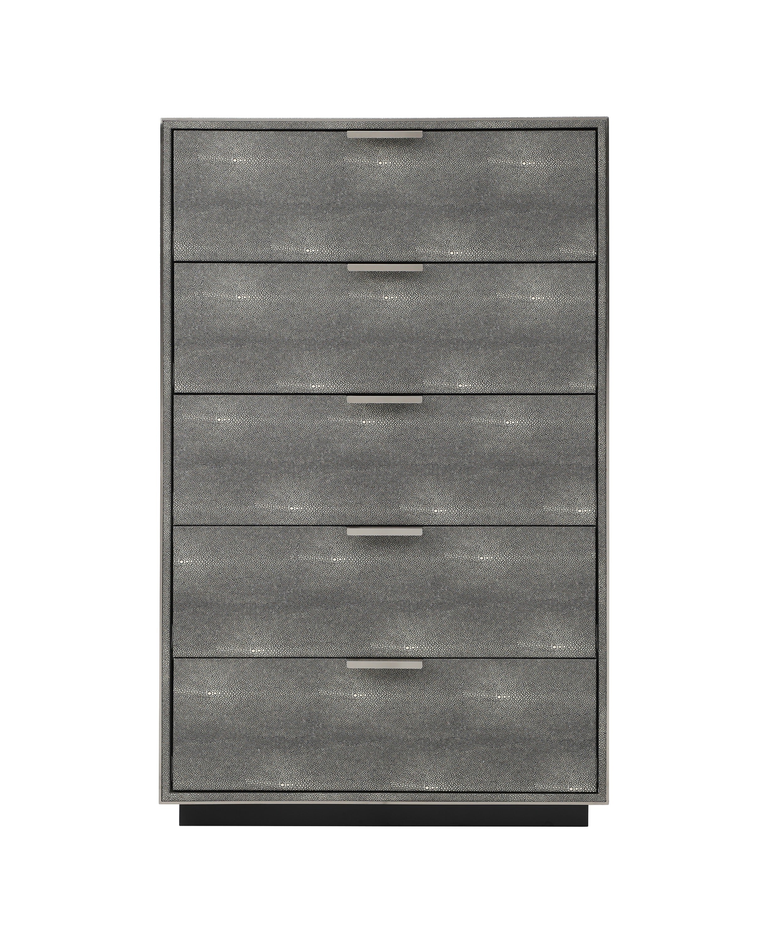 Modrest Dynasty Modern Shagreen Chest Model VGVCJ2108-5H-GRY-CHEST