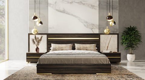 Nova Domus Velondra Modern Eucalypto & Marble Bedroom Set Model VGACVELONDRA-BED-SET