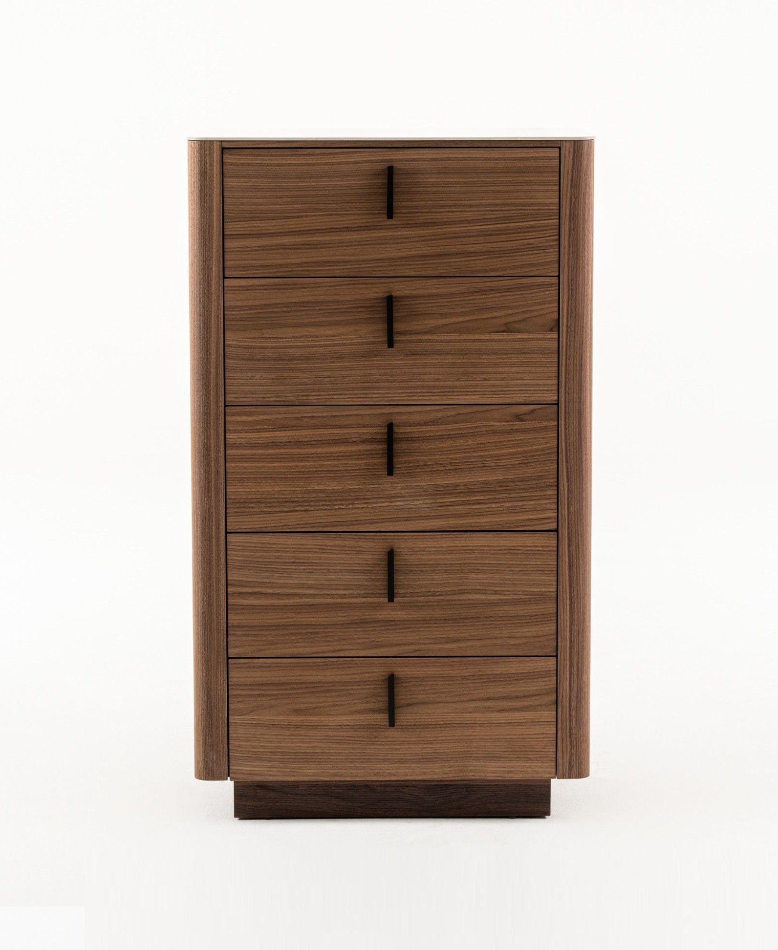 Modrest Chelton Contemporary Walnut And White Ceramic Chest Model VGHB-402W-CT