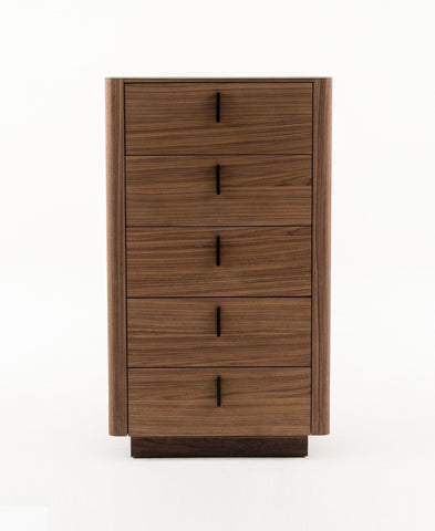 Modrest Chelton Contemporary Walnut And White Ceramic Chest Model VGHB-402W-CT