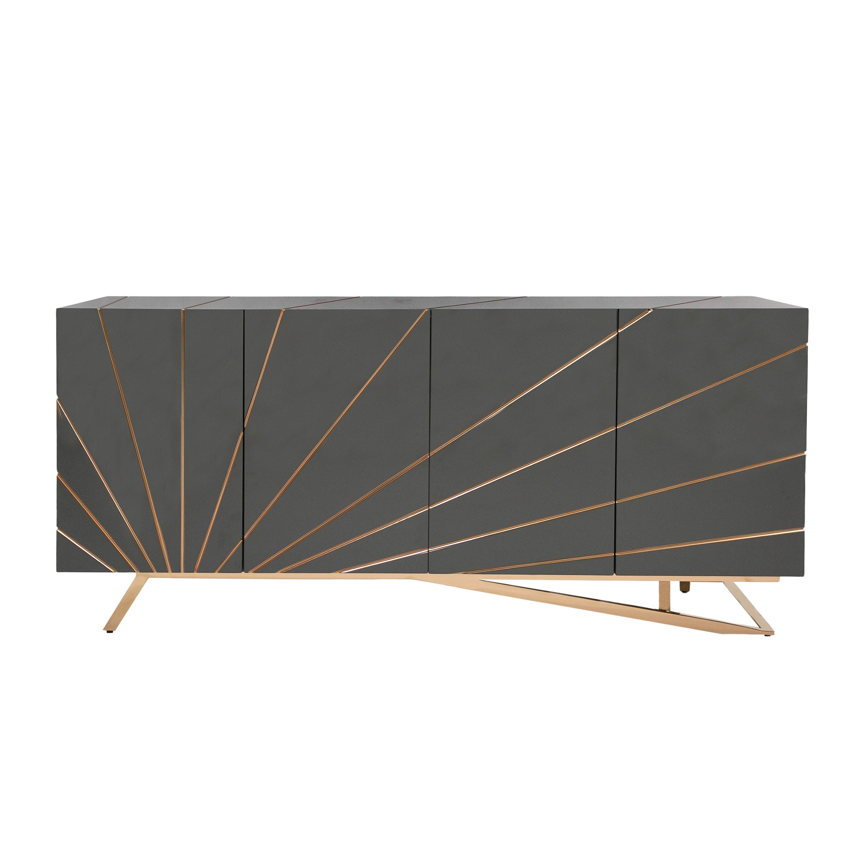 Modrest Katzu Modern Grey And Rose Gold Buffet Model VGVC-G2127-GRY